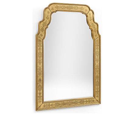 William & Mary Style Gold Églomisé Mirror