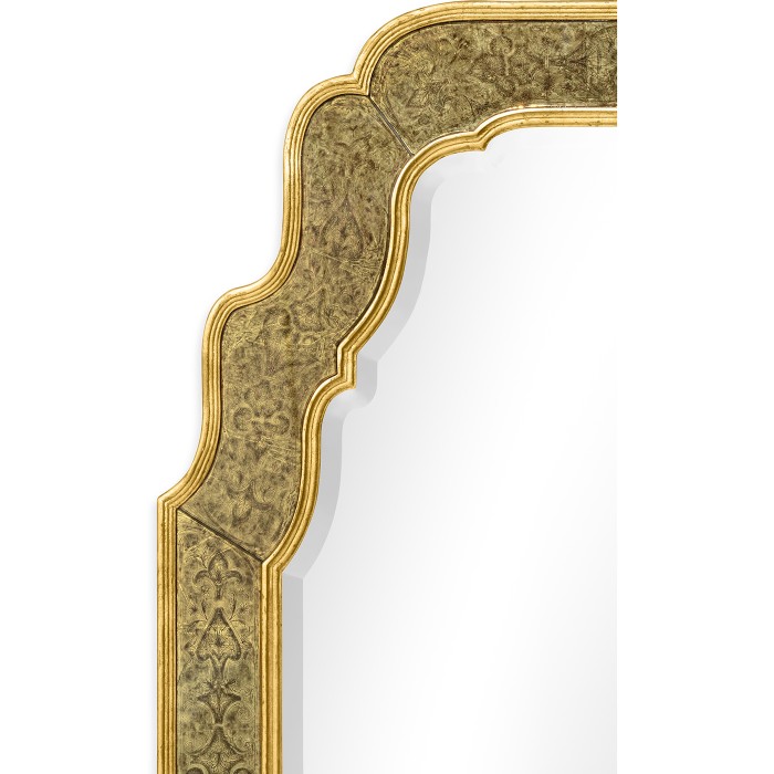 William & Mary Style Églomisé Framed & Gilded Mirror