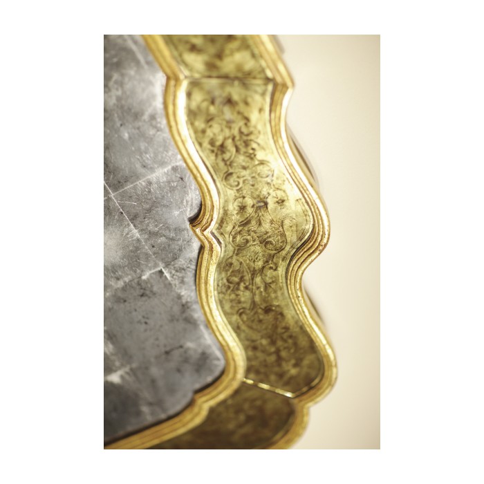 William & Mary Style Églomisé Framed & Gilded Mirror