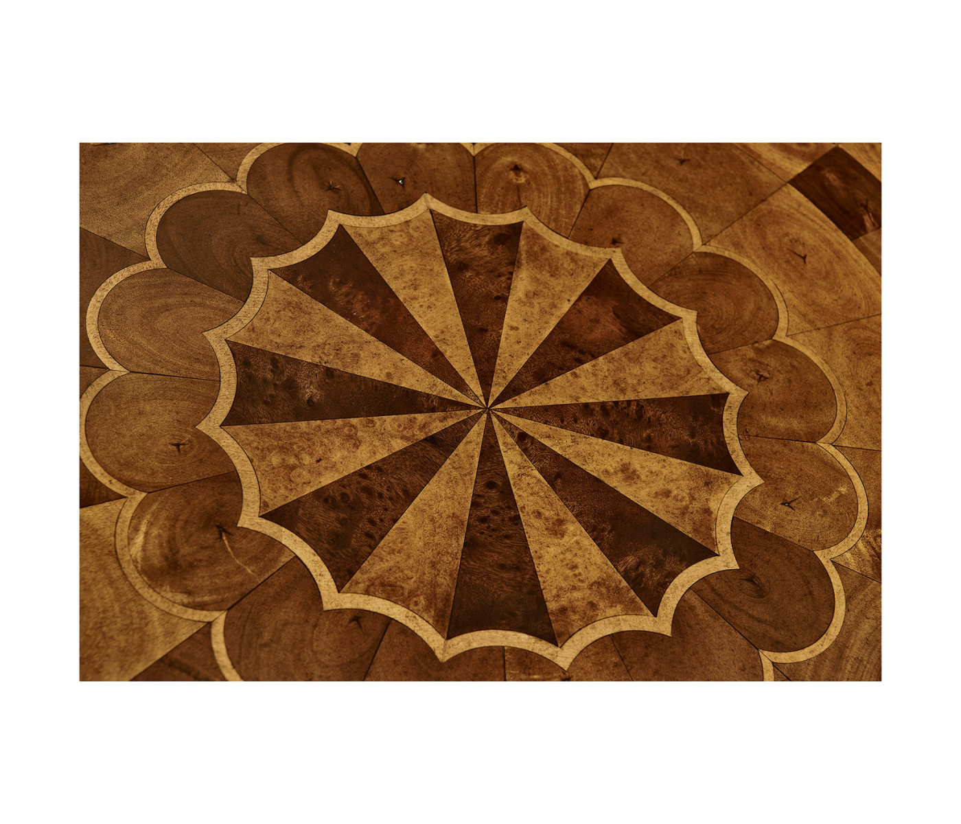Oyster Round Table on Brass Base