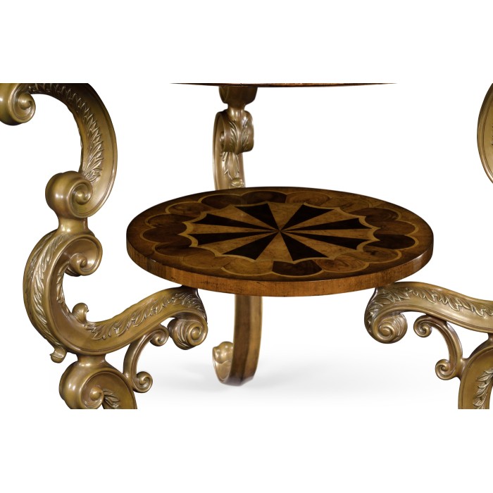 Oyster Round Table on Brass Base