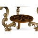 Oyster Round Table on Brass Base