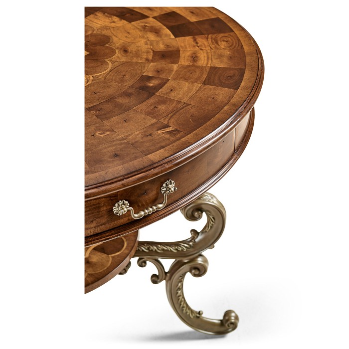 Oyster Round Table on Brass Base