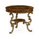 Oyster Round Table on Brass Base