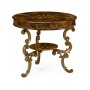Oyster Round Table on Brass Base