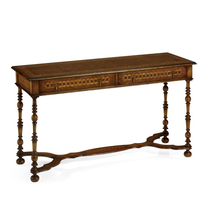Walnut circle inlaid console (Large)