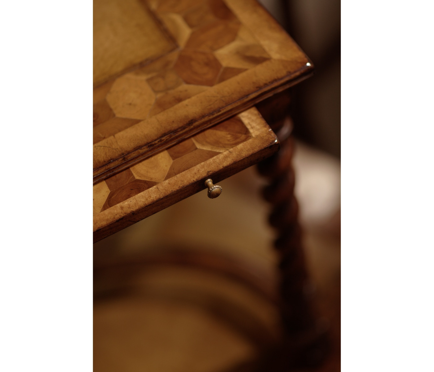 Square Oyster Coffee Table with Slides