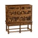 Oyster veneer chest on stand