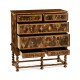 Oyster veneer chest on stand
