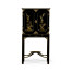 Small Black & Gold Chinoiserie Collectors Cabinet