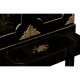 Small Black & Gold Chinoiserie Collectors Cabinet