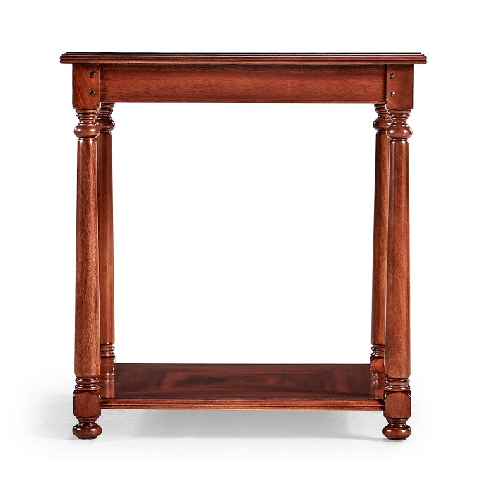 Oyster veneer square side table