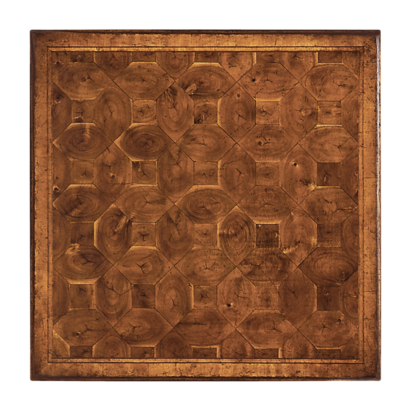 Oyster veneer square side table