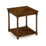 Oyster veneer square side table
