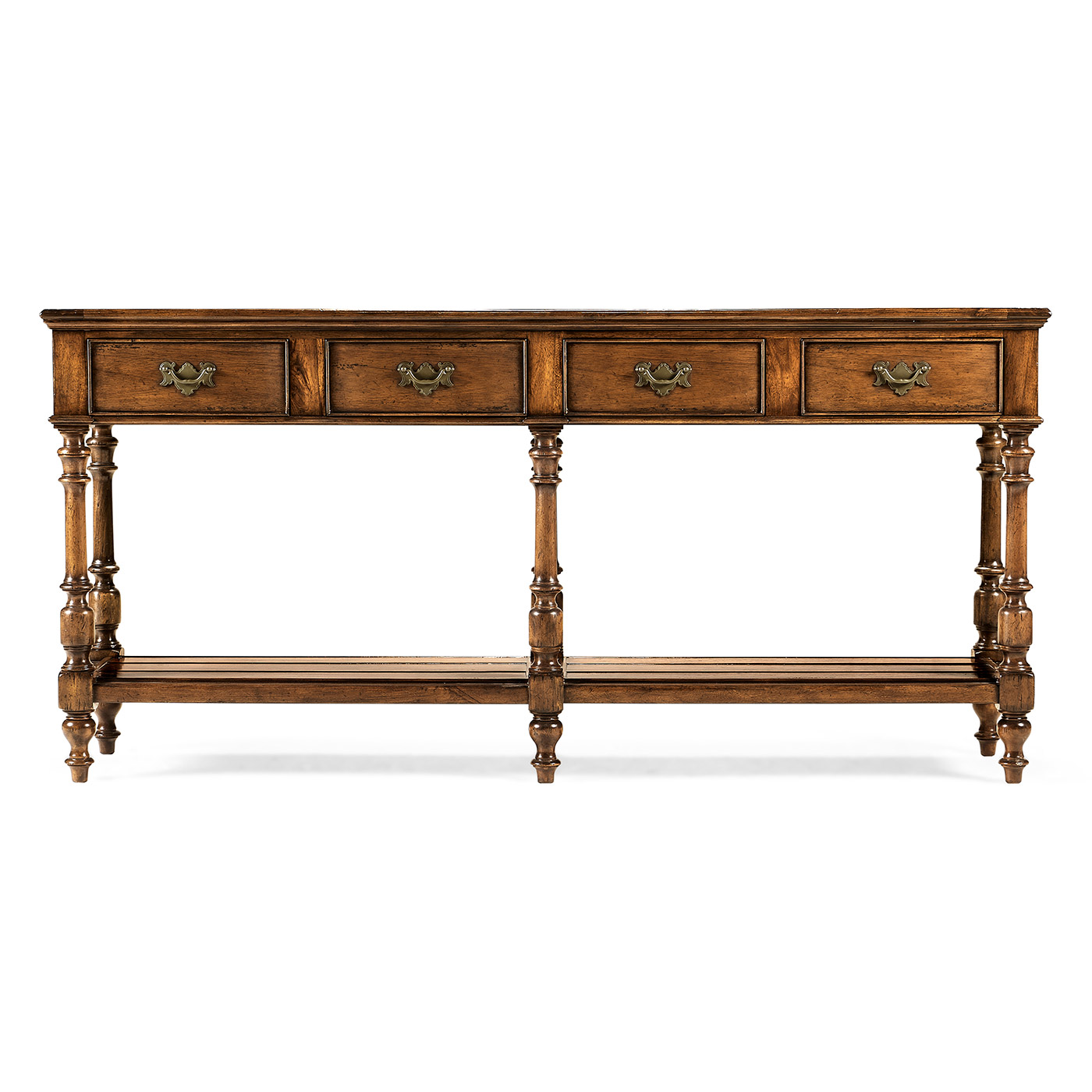 Planked walnut double sideboard