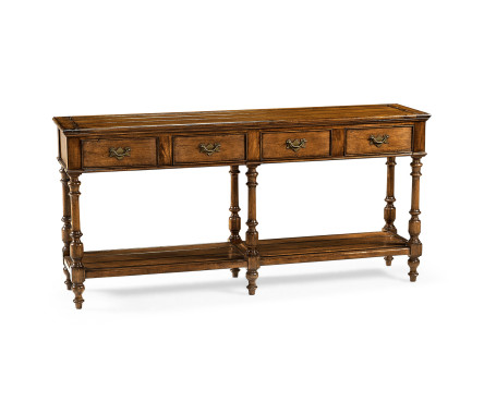 Planked walnut double sideboard