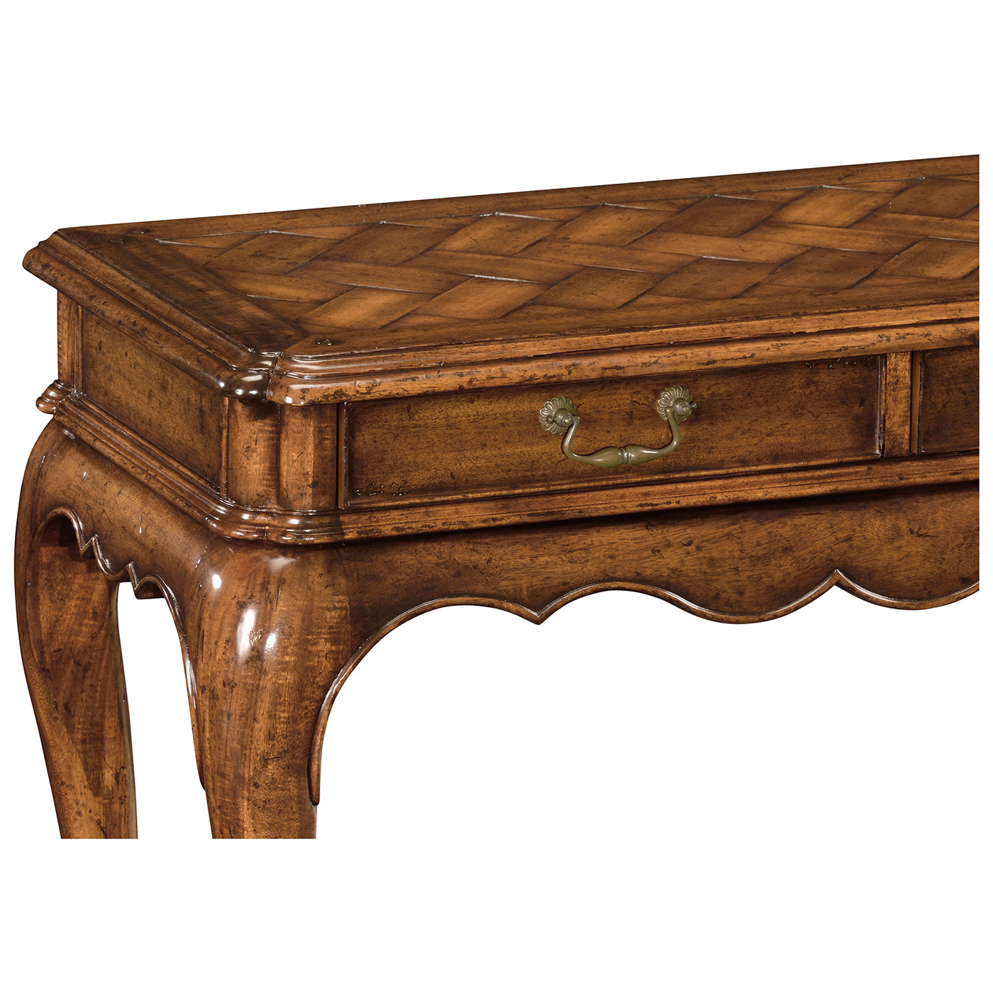 French style walnut console