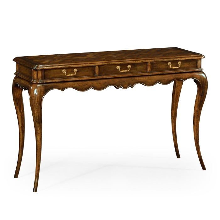 French style walnut console