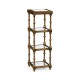 Walnut & Églomisé Four-Tier Étagère
