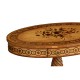 Oval marquetry lamp table