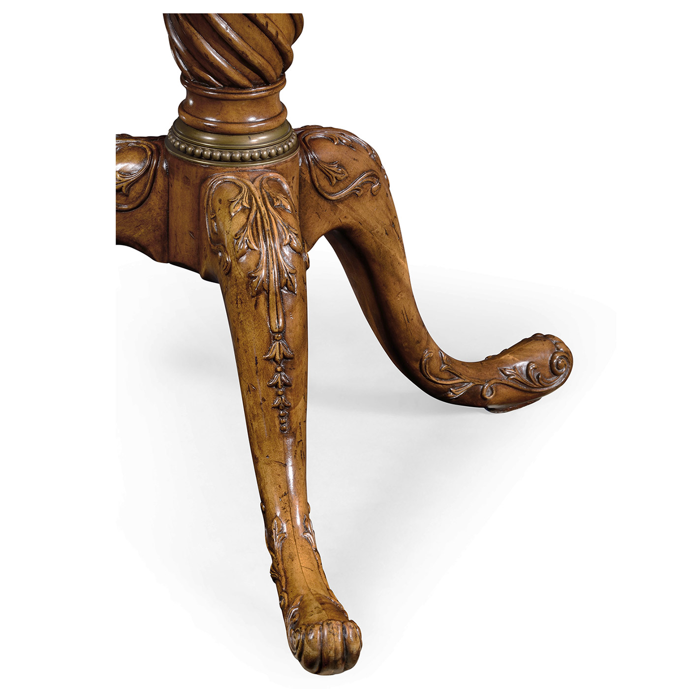 Oval marquetry lamp table