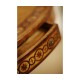 Oval marquetry lamp table