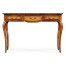Leather & walnut bureau plat