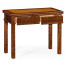 Leather & walnut games table
