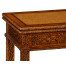 Leather & walnut games table