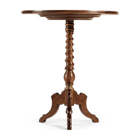 Églomisé & Walnut Round Wine Table