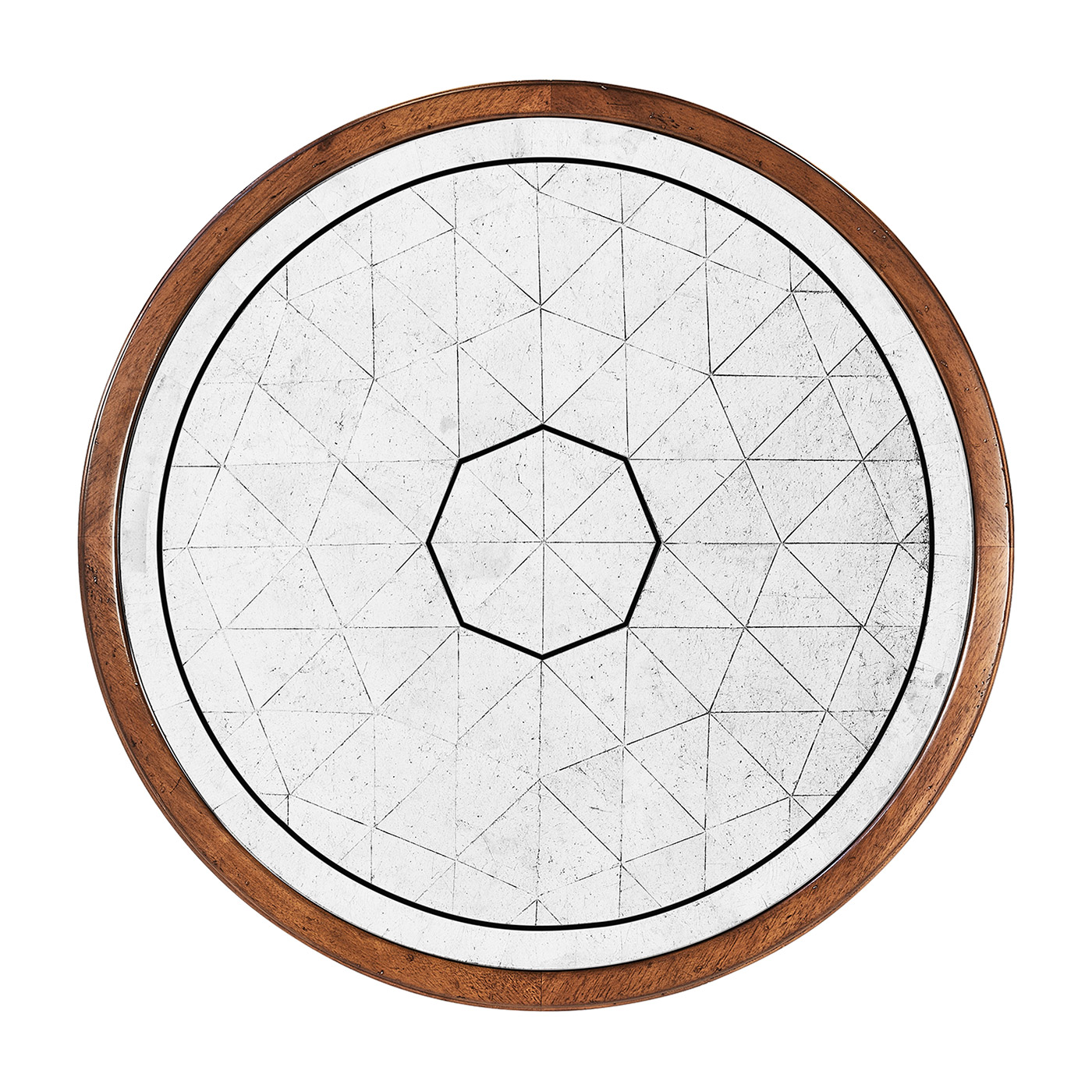 Églomisé & Walnut Round Wine Table