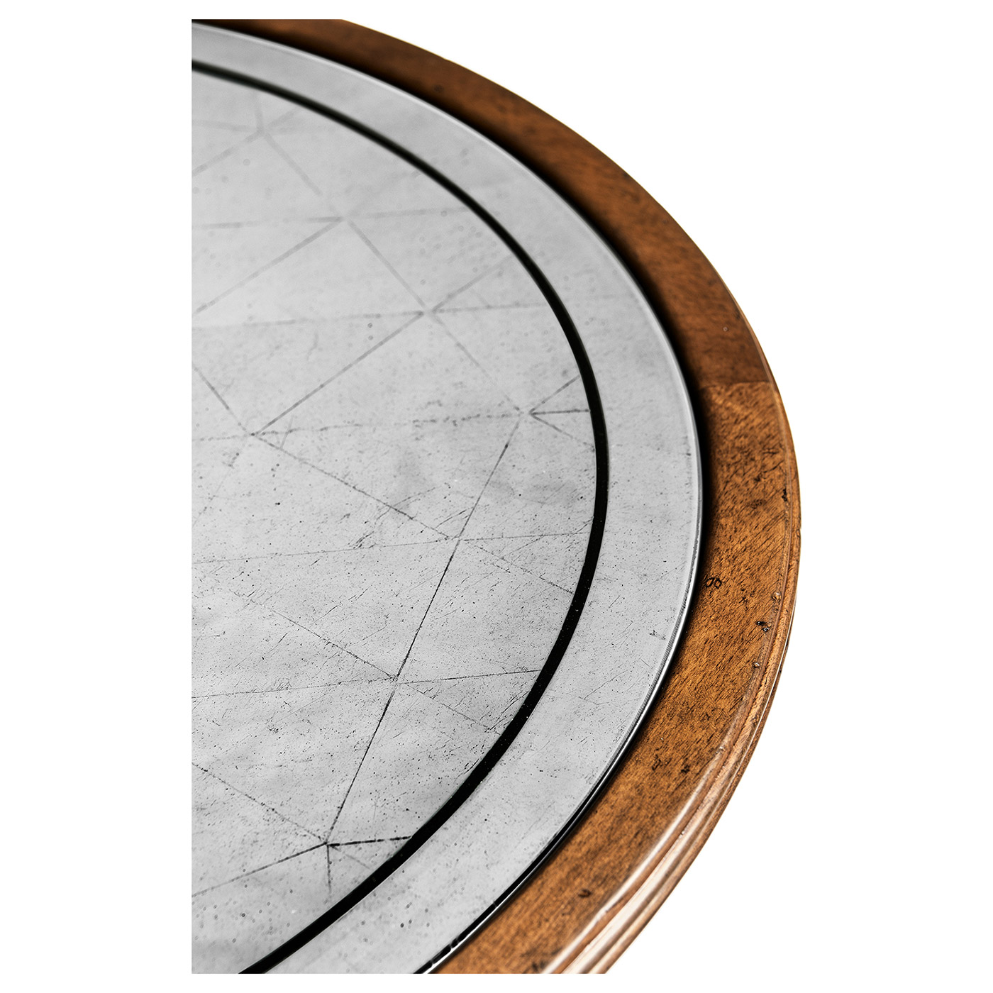 Églomisé & Walnut Round Wine Table