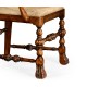 Walnut Ladder Back Arm Chair with Lion's Paw Feet