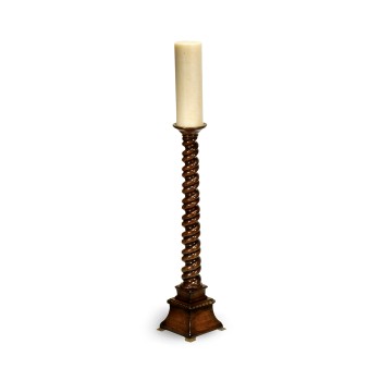 Buckingham Twisted Mahogany Floor Standing Candlestick