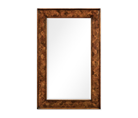 Walnut & Oyster “Fish Scale” Rectangular Mirror