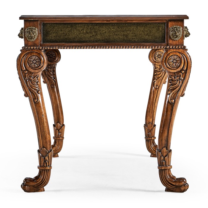 Italian Lions Paw Desk (Leather & Walnut)