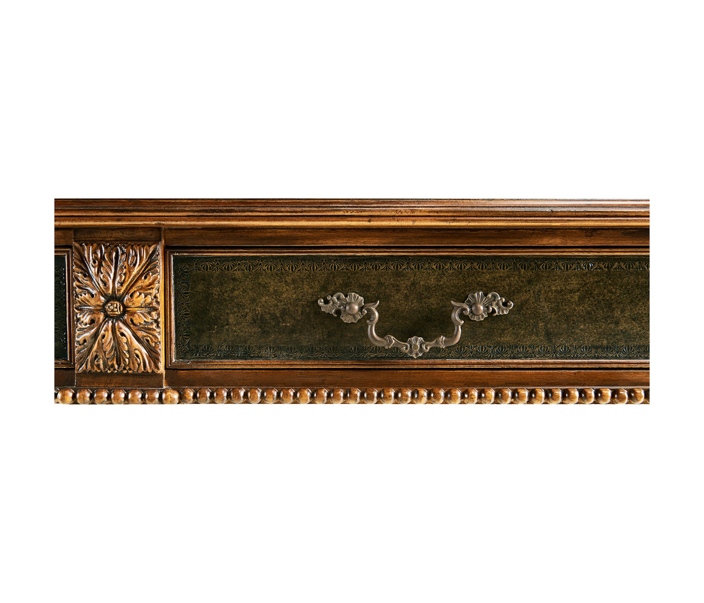 Italian Lions Paw Desk (Leather & Walnut)