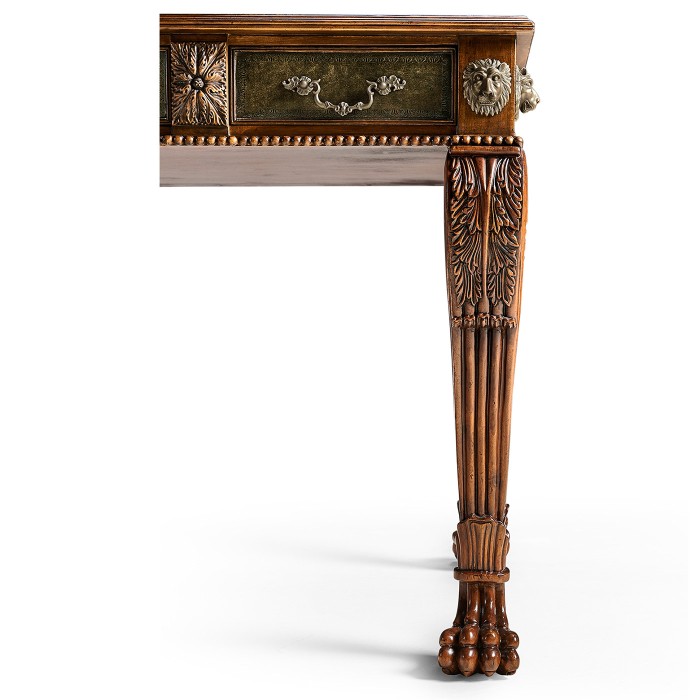Italian Lions Paw Desk (Leather & Walnut)