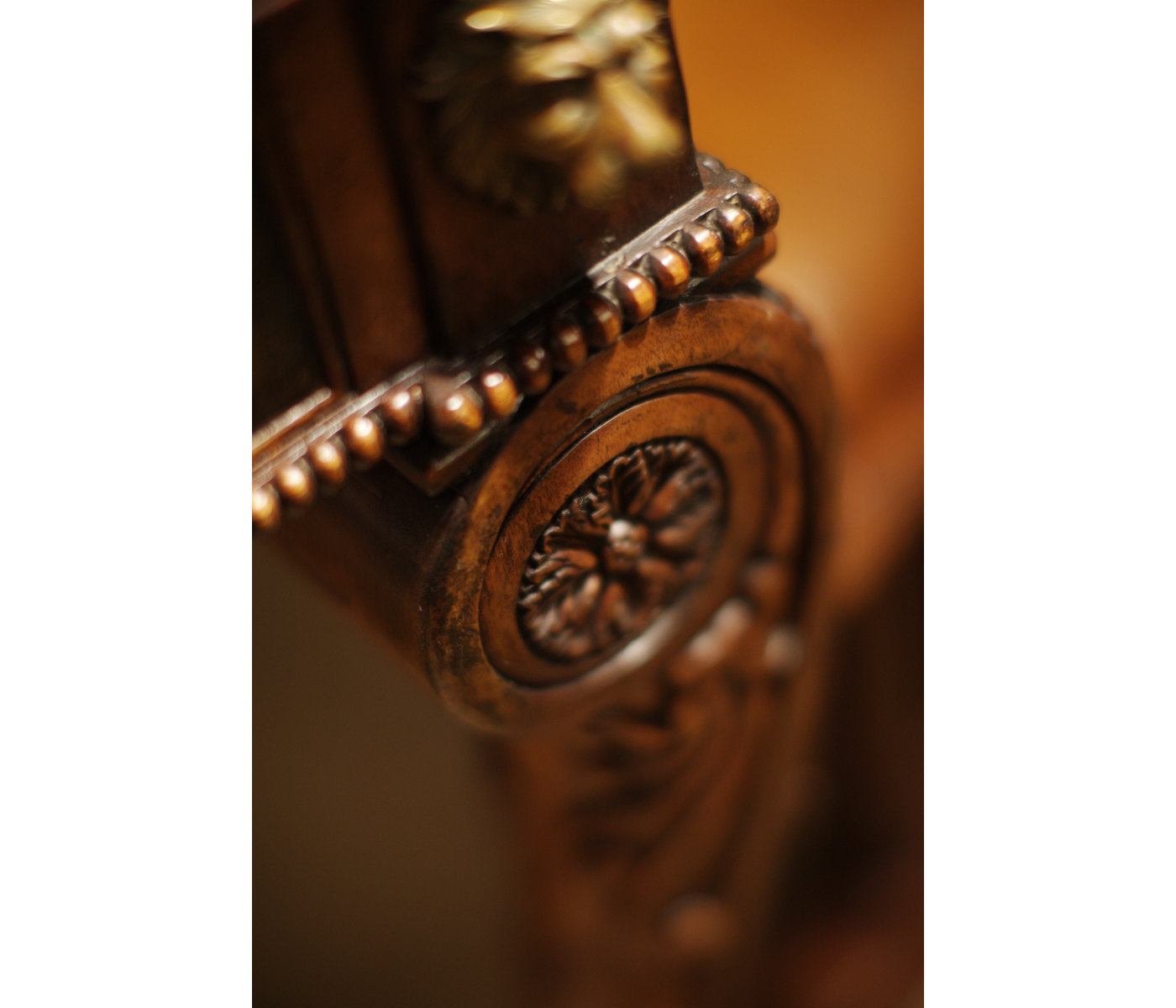 Italian Lions Paw Desk (Leather & Walnut)