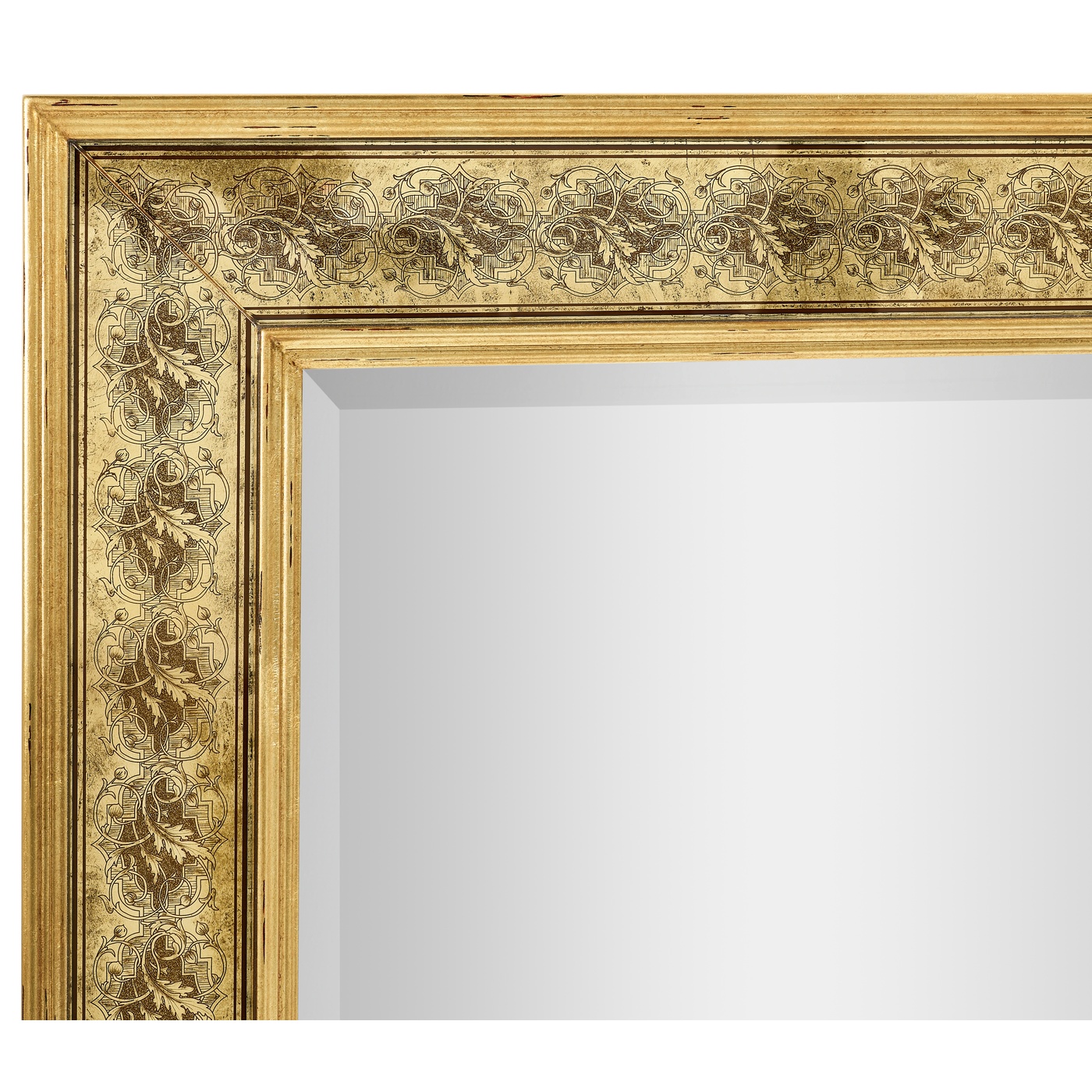Rectangular Mirror with Églomisé Gilt Borders