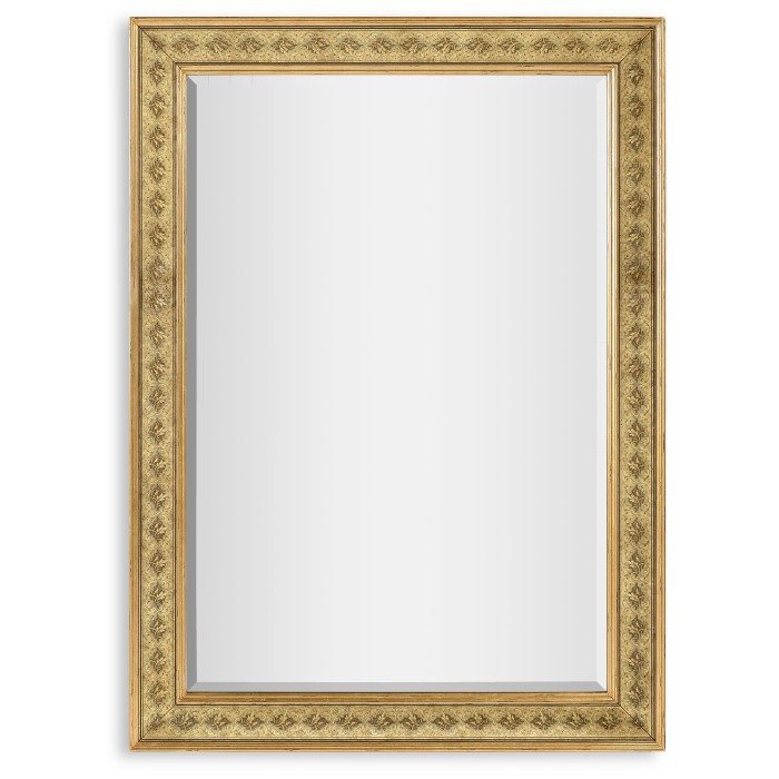 Rectangular Mirror with Églomisé Gilt Borders
