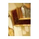 Rectangular Plain Mirror with Gilt Renaissance Decoration (Red)