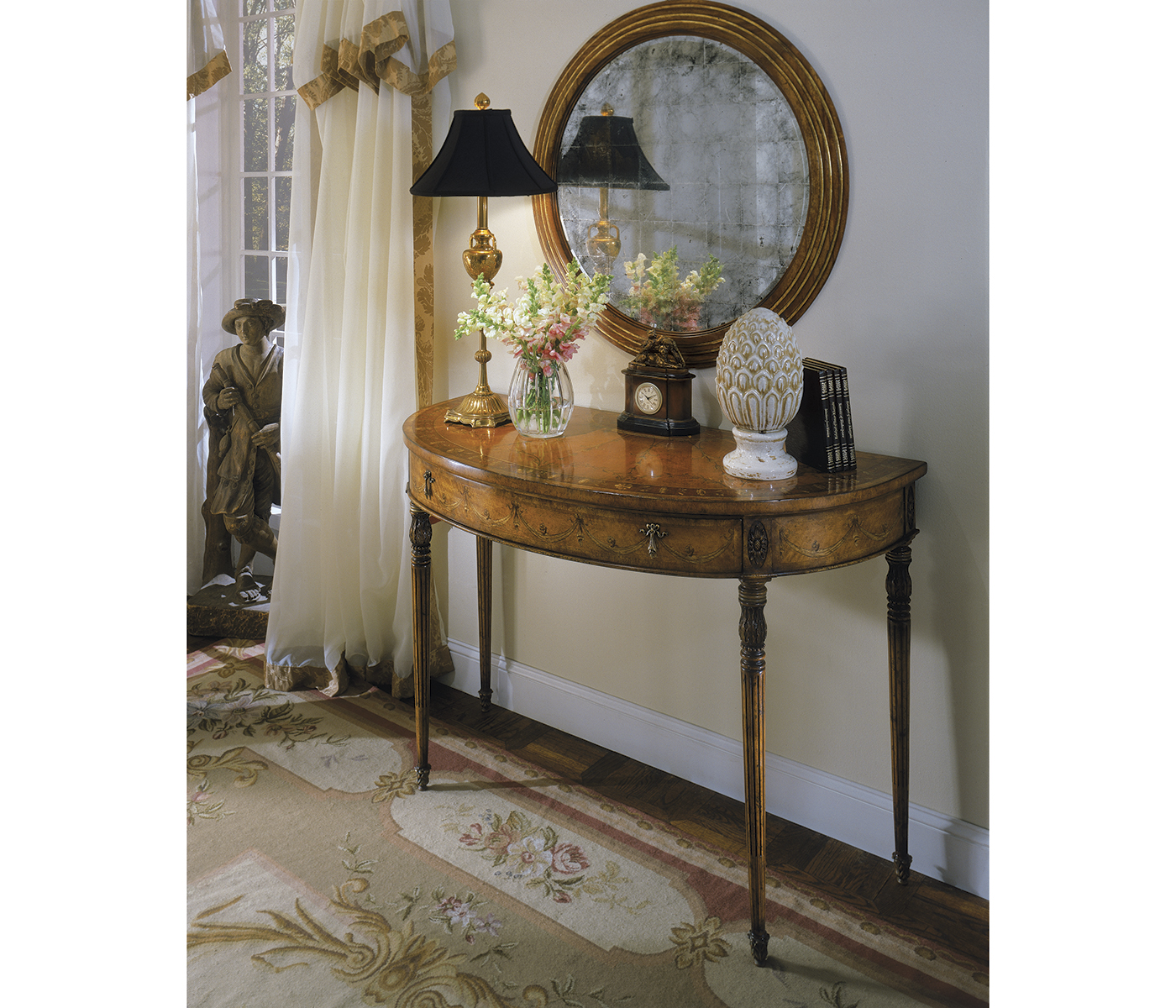 Circular stepped surround mirror (Small plain glass)