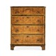 Windsor Walnut Bow Front Chest of Four Drawers
