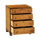 Windsor Walnut Bow Front Chest of Four Drawers