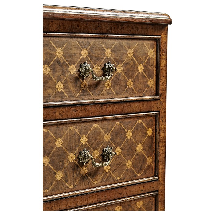 Windsor Floral Marquetry & Parquetry Small Chest of Drawers