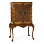 Queen Anne Walnut & Satinwood Writing Cabinet