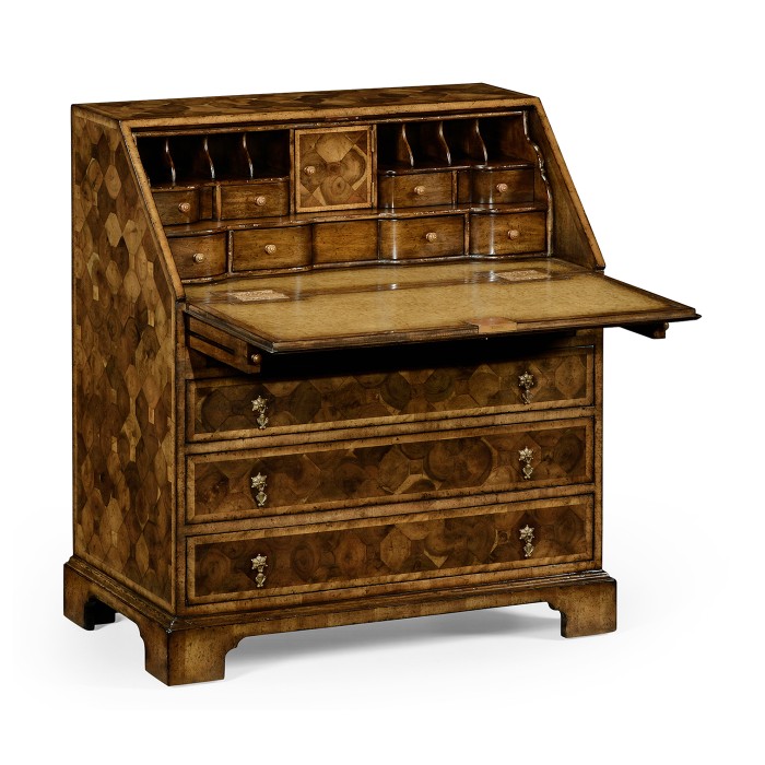 William & Mary Walnut & Oyster Bureau