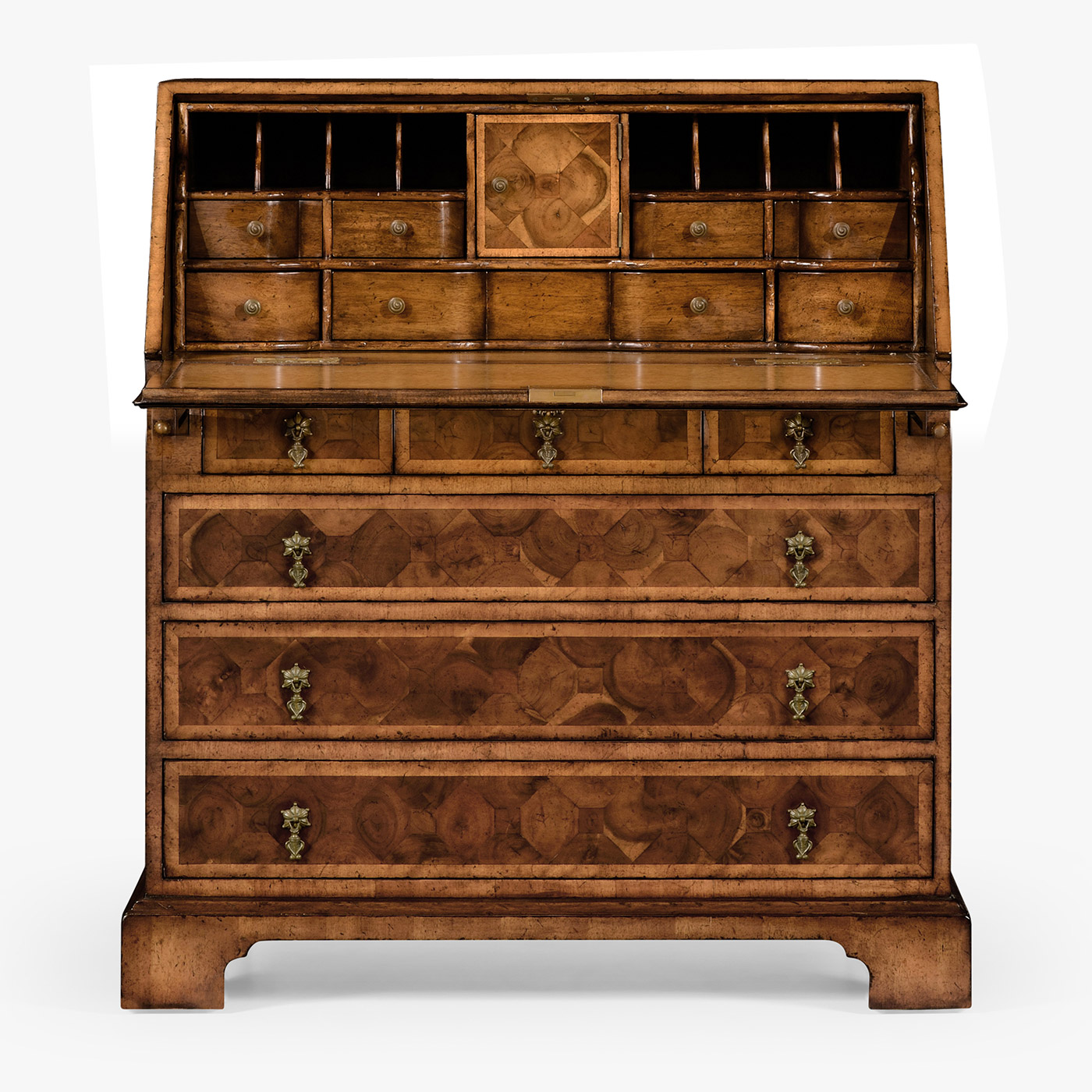 William & Mary Walnut & Oyster Bureau