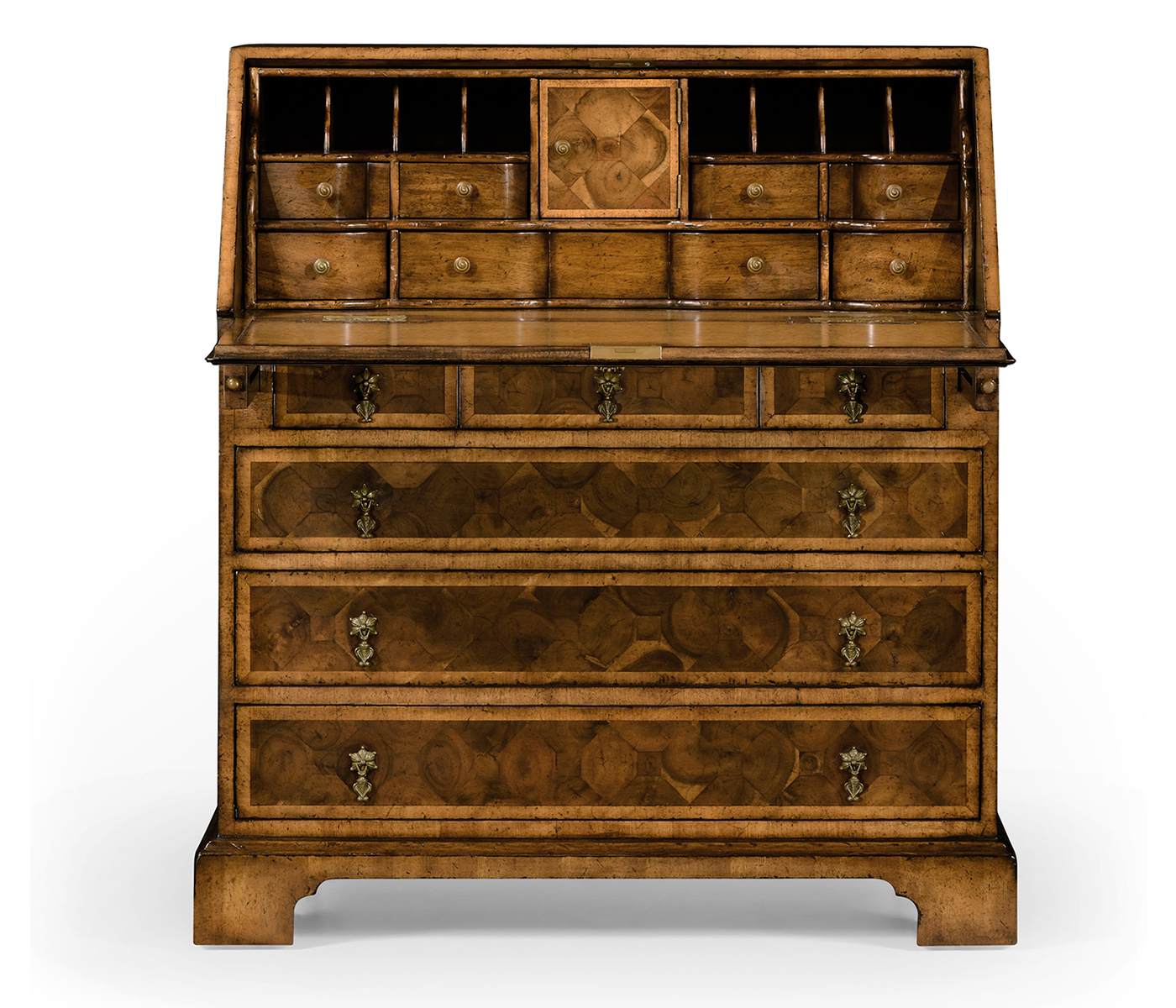 William & Mary Walnut & Oyster Bureau